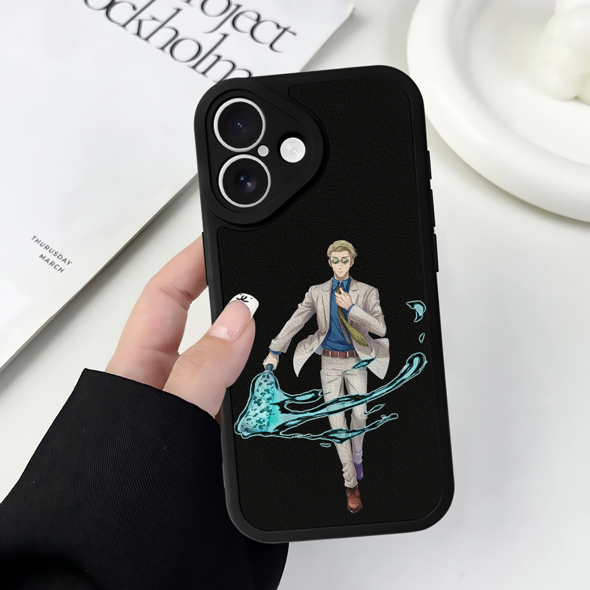 （画像用） 呪術廻戦 Jujutsu Kaisen 【iPhone 16シリーズ対応】シリコンスマホケース（レザー調） 材質：シリコン